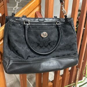 Coach Black Signature Shoulder Bag